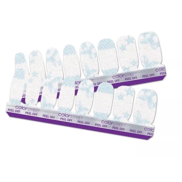 *Retired* Color Street: Mermaid for This (petite) | Scales White Blue Glitter - Picture 12 of 13